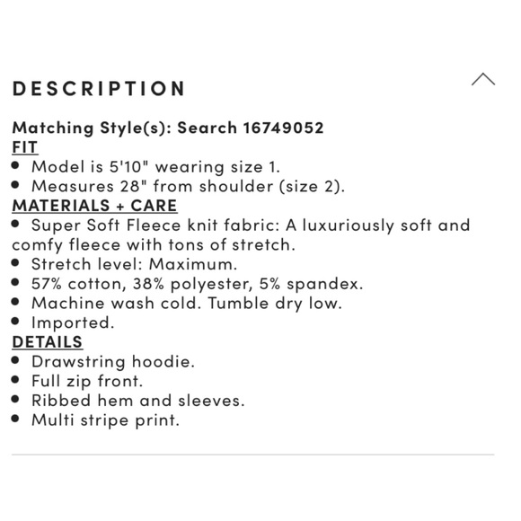 NEW Torrid 4 Zip Hoodie - Super Soft Fleece - Multi Stripe - Picture 7 of 10